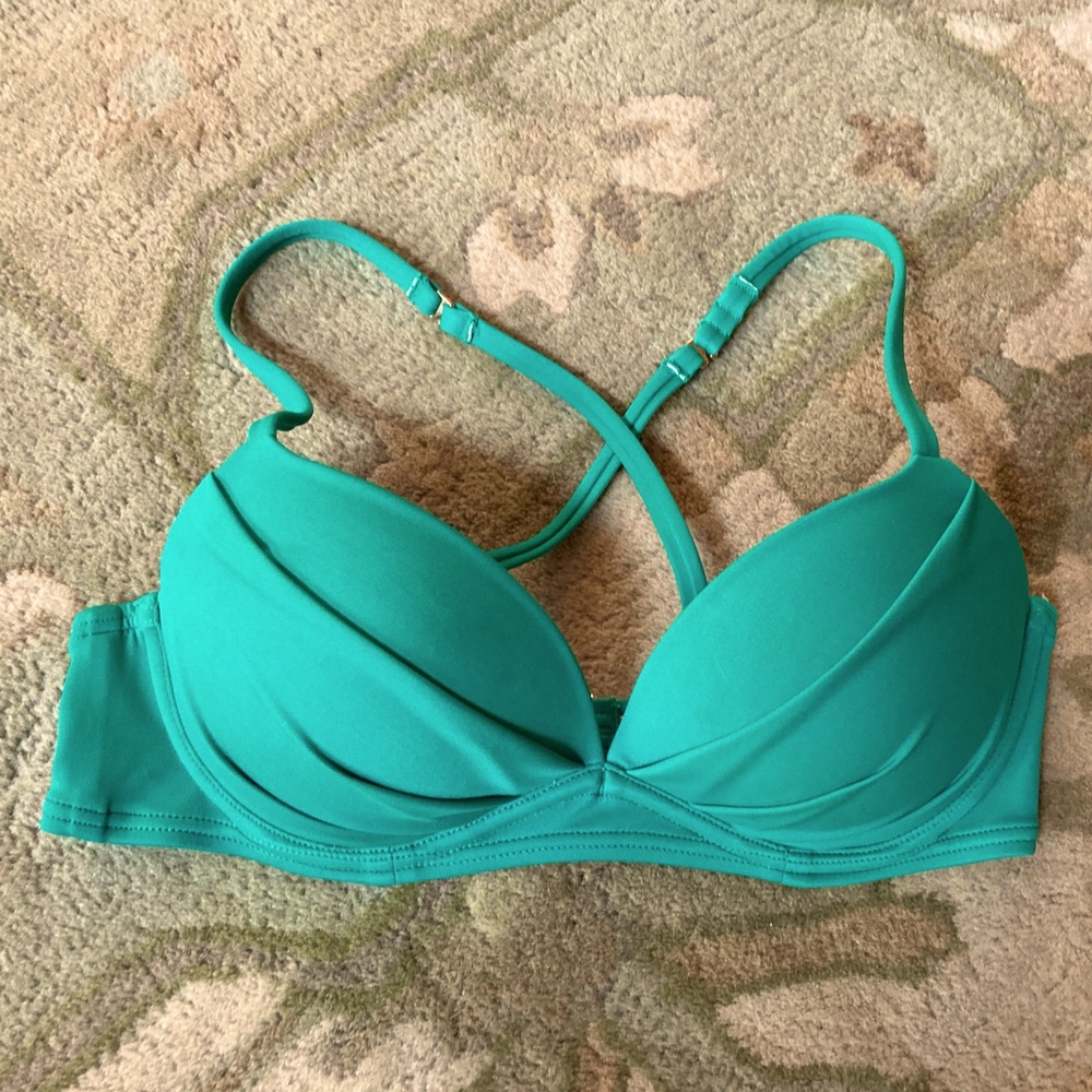 NWOT Victoria’s Secret Angel Convertible Teal Swim Top